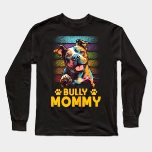 American Bully Mommy Proud Canine Dog Mother Long Sleeve T-Shirt